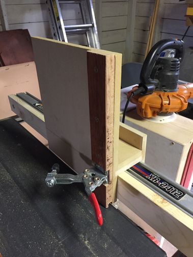 tenon jig made from MDF and toggle clamp